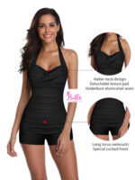 Maillot de bain 1 pièce (combi-short) - noir – Image 4