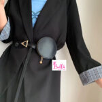 Ceinture de taille avec pochette - noire (115cm)