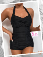Maillot de bain 1 pièce (combi-short) - noir – Image 5