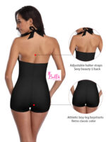 Maillot de bain 1 pièce (combi-short) - noir – Image 6