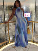 Robe  - multicolore bleue – Image 2