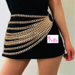 Ceinture de taille superposée - dorée (105 cm) – Image 2