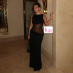 Robe moulante dos nu et cut out en dentelle - noire – Image 5