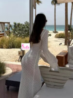 Robe de plage - blanc cassé – Image 3
