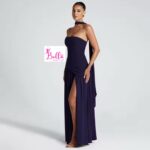 Robe bustier - bleu de nuit – Image 2