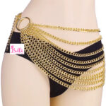 Ceinture de taille superposée - dorée (105 cm) – Image 3