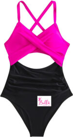 Maillot de bain 1 pièce - rose noir – Image 8