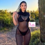Robe de plage avec capuche - noir (transparente) – Image 3