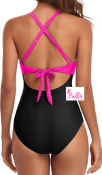 Maillot de bain 1 pièce - rose noir – Image 3