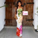 Robe moulante bustier - multicolore – Image 5