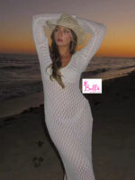 Robe de plage - blanc cassé – Image 6