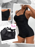 Maillot de bain 1 pièce (combi-short) - noir – Image 9