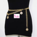 Ceinture de taille superposée - dorée (95cm)