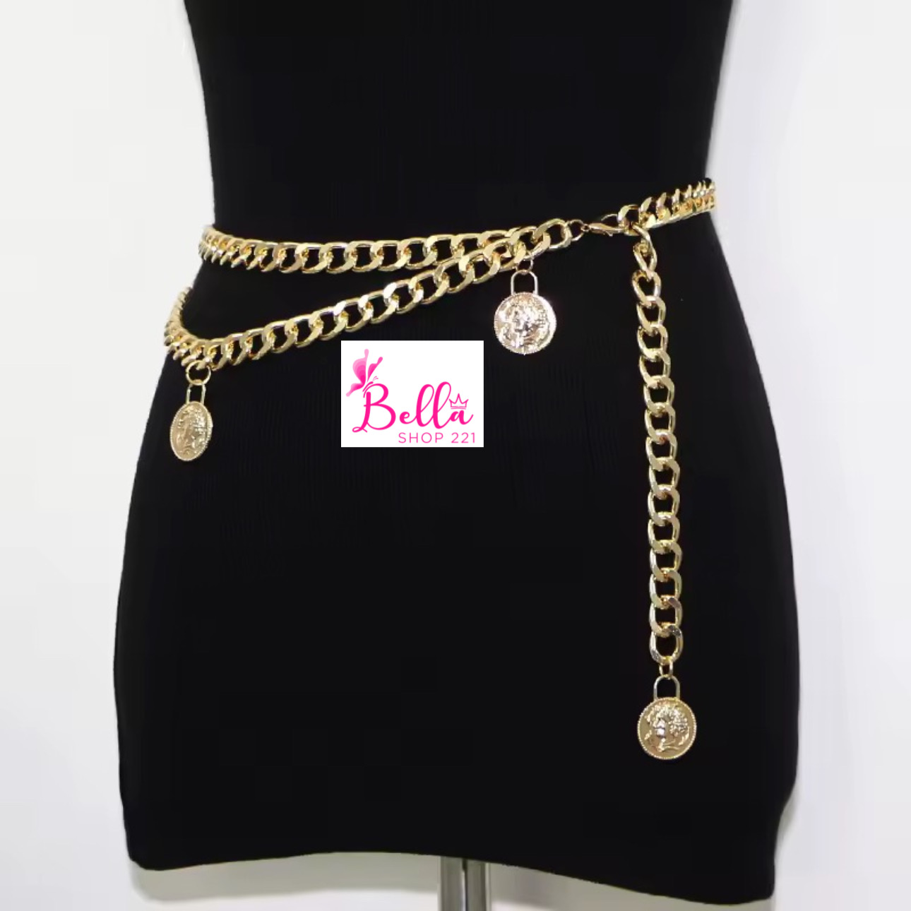 de0c282c-b915-4c55-984d-bc48cd6c24e2 Ceinture de taille superposée - dorée (95cm) – Image 1