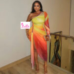 Robe moulante 1 manche - multicolore jaune – Image 4