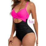 Maillot de bain 1 pièce - rose noir – Image 5