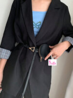 Ceinture de taille avec pochette - noire (115cm) – Image 3