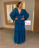 Robe  longue manche - bleue – Image 5