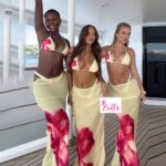 Ensemble Maillot de bain 3 pièces - jaune (bikini + jupe transparente) – Image 3