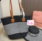 Ensemble Sac Fourre-Tout miu miu + chapeau - noir blanc – Image 3
