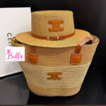 Ensemble Sac Fourre-Tout Céline + chapeau - beige