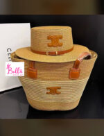 Ensemble Sac Fourre-Tout Céline + chapeau - beige