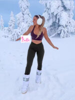 Legging taille haute côtelé et gainant - noir – Image 4