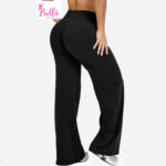 Legging taille haute seamless et bas large - noir
