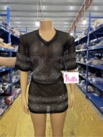 Haut en maille avec strass - noir – Image 6