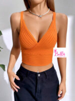 Crop top  débardeur - orange – Image 5