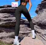 Legging taille haute côtelé et gainant - noir – Image 3