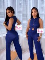 Ensemble pantalon et haut - bleu