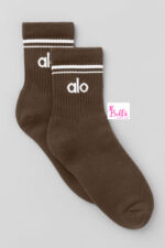 Chaussettes alo unisexes mi longues - marron – Image 6