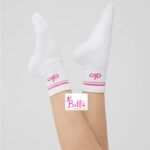 Chaussettes alo unisexes mi longues - blanches #3