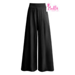 Pantalon palazzo seamless - noir