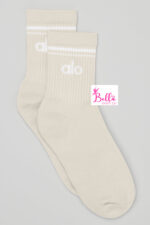 Chaussettes alo unisexes mi longues - beiges – Image 5