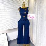 Ensemble pantalon et haut en jeans - bleu – Image 4