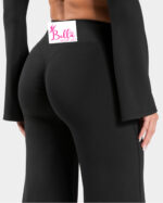 Legging taille haute seamless et bas large - noir – Image 4