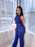 Ensemble pantalon et haut - bleu – Image 5