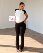 Ensemble pantalon et t-shirt - noir blanc – Image 3