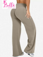 Legging taille haute seamless et bas large - nude
