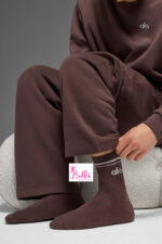 Chaussettes alo unisexes mi longues - marron – Image 3