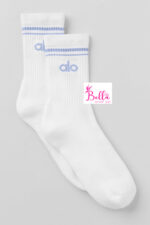 Chaussettes alo unisexes mi longues - blanches #2 – Image 3