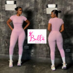 Ensemble Legging taille haute et T-Shirt - rose – Image 5
