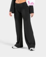 Legging taille haute seamless et bas large - noir – Image 2