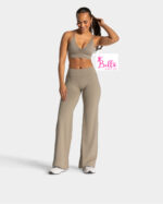 Legging taille haute seamless et bas large - nude – Image 2