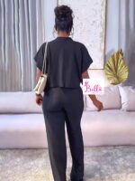 Ensemble pantalon et haut - noir – Image 2