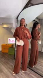 Ensemble pantalon et haut - marron – Image 5