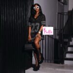 Haut en maille avec strass - noir