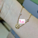 Ensemble de bijoux collier et bracelet Tory Burch - doré (acier inoxydable) – Image 4